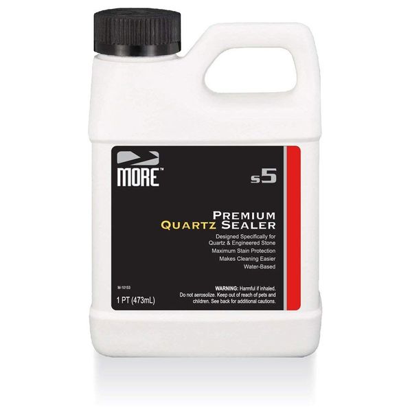 MORE Premium Quartz Sealer - Water-Based Surface Sealer - For Indoor & Outdoor Quartzite Counters, Floors, Walls, Furniture - Protects Against Oil, Water-Based Stains - Unscented - Pint (16 oz)