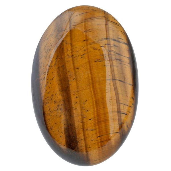 Nupuyai Tiger's Eye Palm Worry Stone for Therapy, Oval Pocket Massage Stone Healing Crystal for Meditation 6cm