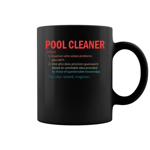 Pool Cleaner Solves Problems You Cant Vintage Mug - Two Sides Printed