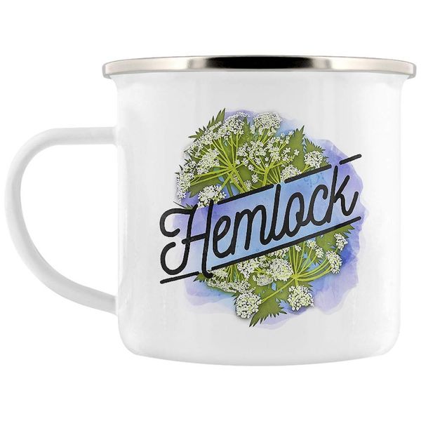 Deadly Detox Hemlock Enamel Mug White