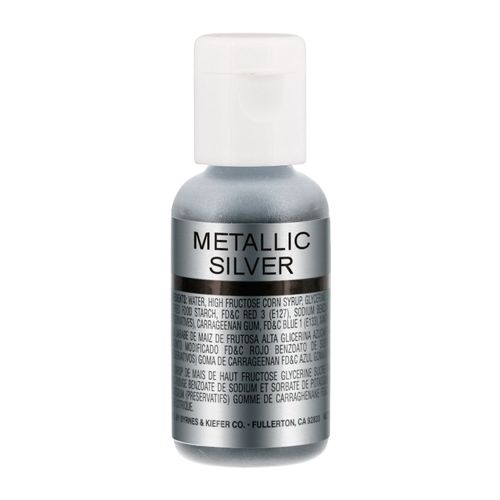 U.S. Cake Supply .7fl oz Metallic Silver Airbrush Food Coloring