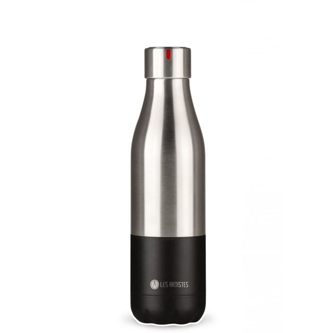 Les Artistes Paris Bottle'up 500 Ml Design Colorblock-Grau-Schwarz, Trinksystem, Größe 500 ml - Farbe Split Black