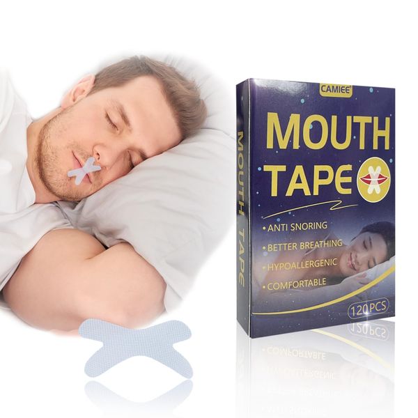 120 Stück Mouth Tape for Sleeping, Mundpflaster Schlafen und Mund Tape Schlaf Anti Schnarch, Schnarchpflaster Hilft Gegen Schnarchen Sleep Tape, Schnarchstopper für Weniger Mundatmung