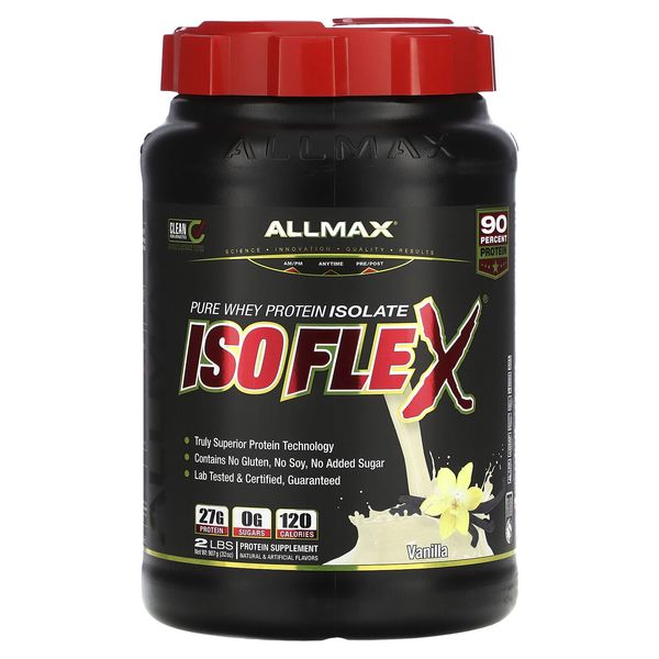 ISOFLEX®, Pure Whey Protein Isolate, Vanilla, 2 lbs (907 g)