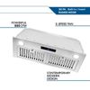30in Built-in/Insert Range Hood 800CFM Kitchen Stainless Steel Touch control