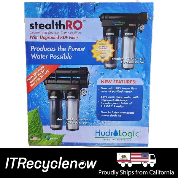 New HydroLogic Stealth-RO150 System Upgraded KDF85/Carbon Filter Hydroponics