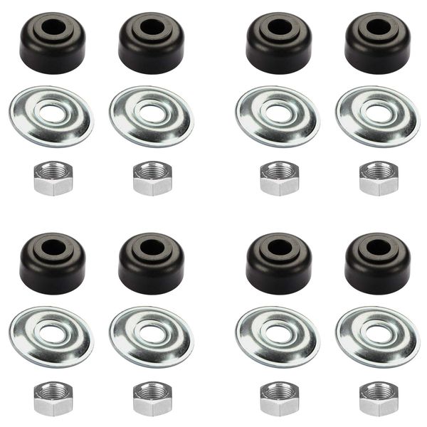 LEAPGOMAX Golf Cart Shock Bushing Kit Fits EZGO 1989-Up TXT Marathon Golf Cart and Club Car 1982-Up DS and Precedent Two Front/Rear Stud, Replaces OEM# 1011415