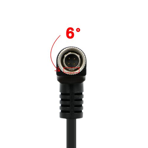 Uonecn 4 PIN Hirose Male Cable, 30cm, Audio/Video, Black, Right Angle & Straight Connectors, Power & Connect Sound Devices Recorder, Wisycom MCR 42s, Camcorder, Camera
