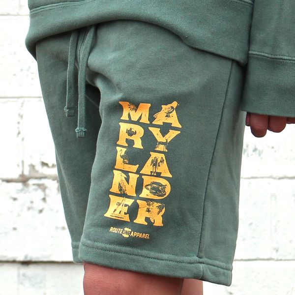 Marylander Stacked (Alpine Green) / Sweatshorts - X-Large / Green