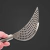 2 PACK Crescent Pot Strainer Stainless Steel Grease Pasta Strainer Insert Drainer with Handheld for Different Pot Pan Kitchen Tool