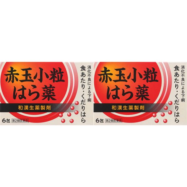 【第2類医薬品】赤玉小粒はら薬 6包 ×2