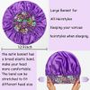 4 Pack Satin Bonnet Silk Bonnet for Sleeping, Bonnets for Black Women Hair Bonnet for Sleeping Silk Sleep Cap, Wide Soft Band Bonnet for Curly Hair
