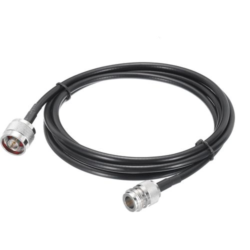 sourcing map Coaxial Cables 240 Type N Male to N Female Low Loss Coaxial Cable 5.9FT Black 1Pcs