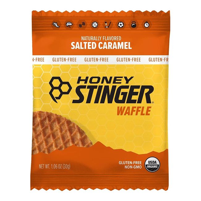 Honey Stinger Organic Gluten Free Salted Caramel Waffle, Energy Stroopwafel