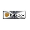 Parcel Box Symbol Sticker Decal (R 34/5) W (10 x 4 cm)
