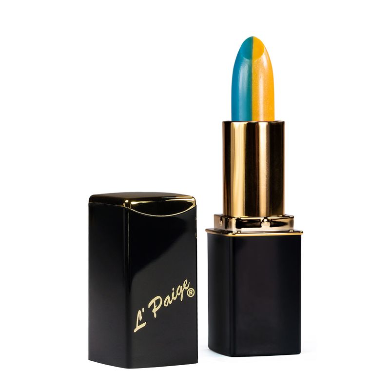 L'Paige (L09 BLUE/YELLOW Split-Stick Lipstick, Aloe Vera Based, Long ...
