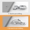 50 Pack 90 Degree Soft Close Surface Mount Spring Hinges, No Pre-Drilled Easy In