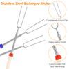 32" Extendable Telescoping Marshmallow Hot Dog Fork Skewers  Roasting Sticks Set