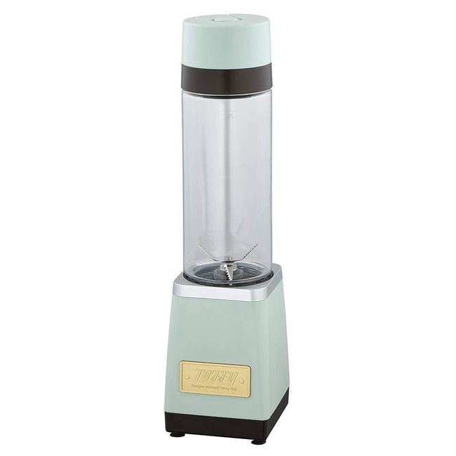 Toffy K-BD2-PA Vacuum Bottle Blender K-BD2 (Pale Aqua) Fresh Blender, Juicer, 9.5 fl oz (280 ml), Compact, Vacuum Pump, Vacuum Storage, Portable Bottle, Retro, Living Alone, 2 People, Stylish, Cute