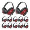 Califone HS40 Hearing Safe Hearing Protector Headphones for Kids Red 12 Pack