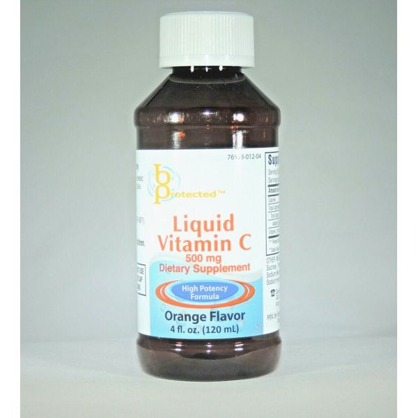 24 Pack Liquid Vitamin C 500mg/5ml Dietary Supplement 4oz.
