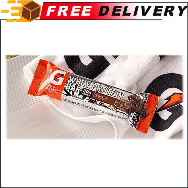 12-Pack Gatorade Whey Protein Recover Bars, Chocolate Chip, 2.8 ounce bars