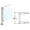 Brushed Stainless 20" High 1" Round PP56 Slimline Series Straight Front Counte