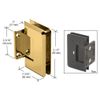 Polished Brass Pinnacle 074 Series Wall Mount Short Back Plate Hinge