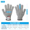 PATIKIL Cut Resistant Gloves, 6 Pair Level 5 Protection, Large, Gray