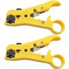 RG59 Stripper Cable Tool Set with Adjustable Blade, Coaxial, Round & Flat Strippers, Pack of 2