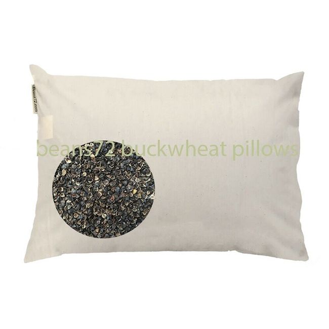 beans72 Organic Buckwheat Pillow - Queen size 20" x 30" *Made in USA
