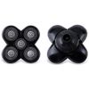 Men Electric Shavers Replacement Heads 5 in 1 Razor Replaceable Alternate Floating Washable Blade Trimmers Head (Black-1pcs)