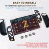 DLseego Protective Case for Switch OLED Accessories for Switch OLED Console with Dockable Hard Cover Shell and Thumb Grip Caps-Black