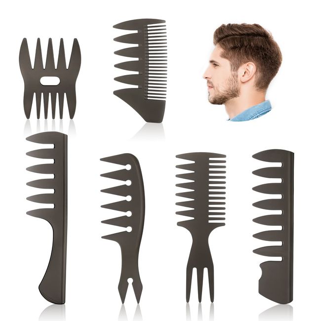 URAQT Barber Kamm für Männer, Blend Frend Combs Kamm Männer, Haarschneidekamm Positionierkamm, Professionelles Haarkamm Haarschneidehilfe, Men's Hairstyle Beard Styling and Sideburns (6pcs)