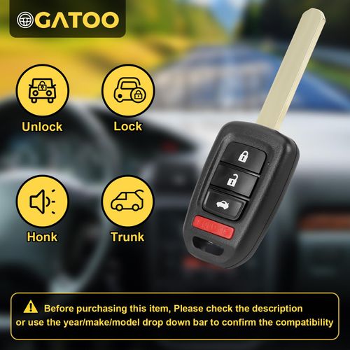 Smart Proximity Keyless Entry Key Fob fits for Honda CRV CR-V Accord Civic 2013 2014 2015 2016 2017 (MLBHLIK6-1T)