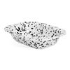 JAYOGLA Speckled Enamel Pie Dish, 24cm, White with Black Splatter Pattern
