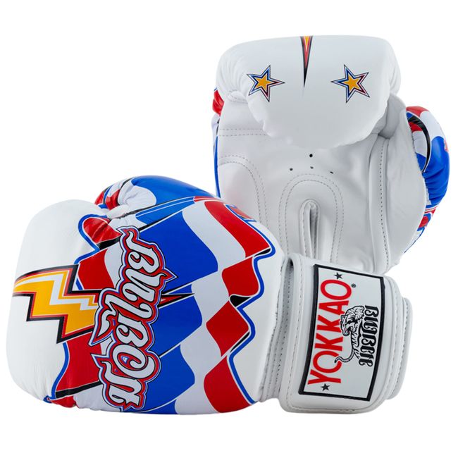 YOKKAO Thai Flag III Boxing Glove - White - 12oz