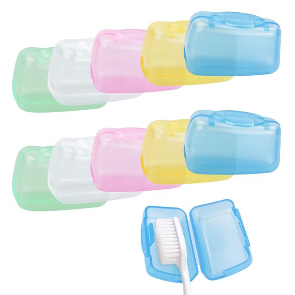 10 Pieces Portable Toothbrush Head Covers, Travel Toothbrush Protector Cover