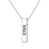 Philip Jones Silver Plated Niece Bar Necklace