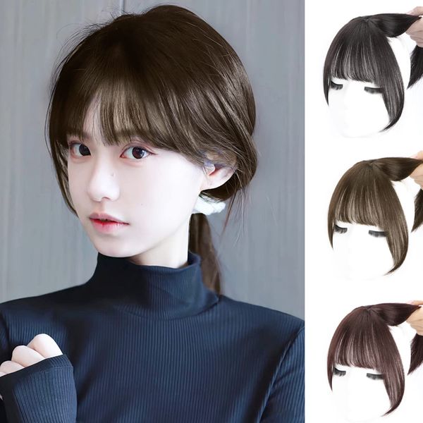 Fuyunohi Bangs Wig, Partial Wig, Extensions, Hair Extensions, Bangs, Hairpiece, Top of the Head, One-Touch Extension, Hair Extensions, Point Wig, Top, Wig, Volume Up, Small Face, Thin Hair, Whorl Cover, Increased Hair, Natural, Light Brown
