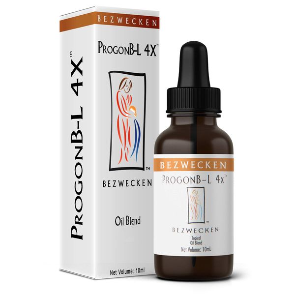 Bezwecken - ProgonB-L 4X - 10mL Topical Oil Blend - Professionally Formulated PMS & Pre-Menopause Symptom Support - Safe, Natural, Paraben Free - 30 Day Supply