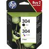 Hewlett Packard HP 3JB05AE Nr. 304 Schwarz/3 Farben