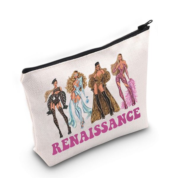 Album inspiriertes Geschenk Musikliebhaber Geschenk Sänger Merchandise Geschenk Reißverschluss Beutel Make-up Tasche, Renaisance EU, Kosmetiktasche mit Druck