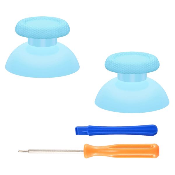 eXtremeRate Heaven Blue Replacement Thumbsticks for PS5 Controller, Custom Analog Stick Joystick for PS4 Controller Universal