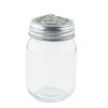 Small Mouth Decorative Mason Jar with Galvanized Flower Frog Lid