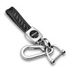 GMC Black Carbon Fiber Strap Chrome Hook Key Chain