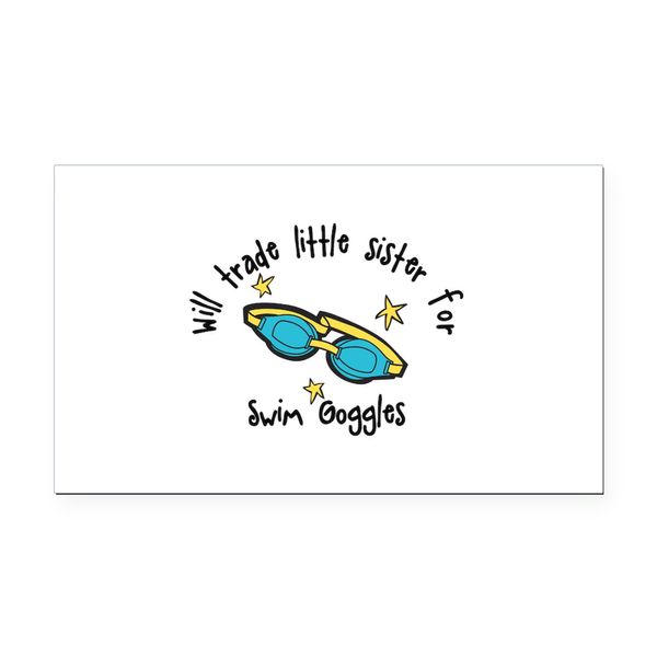 CafePress Swim Goggles Rectangle Car Bumper Magnet