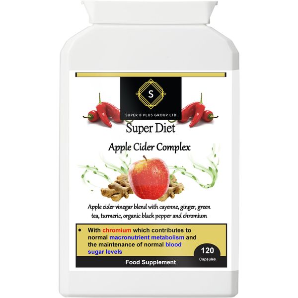 Super Diet Apple Cider Complex - Weight Management & Detox - 120 Vegan Capsules