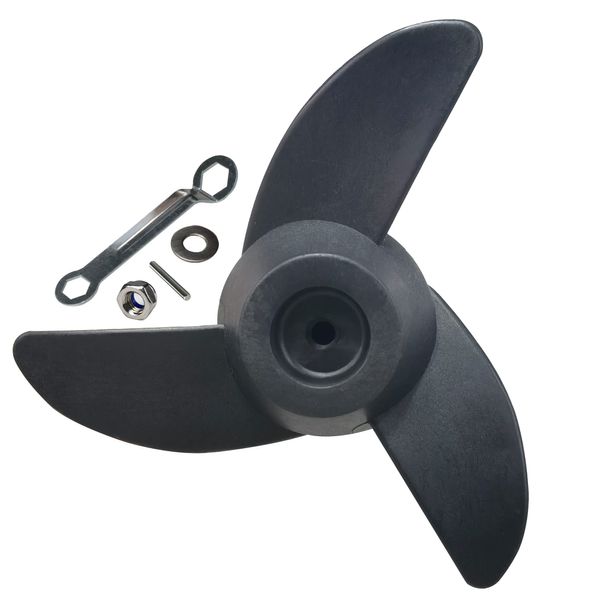 T-BOKO 3-Blade Marine Propeller, Electric Trolling Motor Outboard Replacement Props, Suitable for 50 Lbs, 55 Lbs, 60 Lbs, 86 Lbs