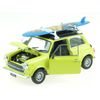 Mini Cooper 1300 Yellow with Surfboard Model Car 22496 Welly 1:24